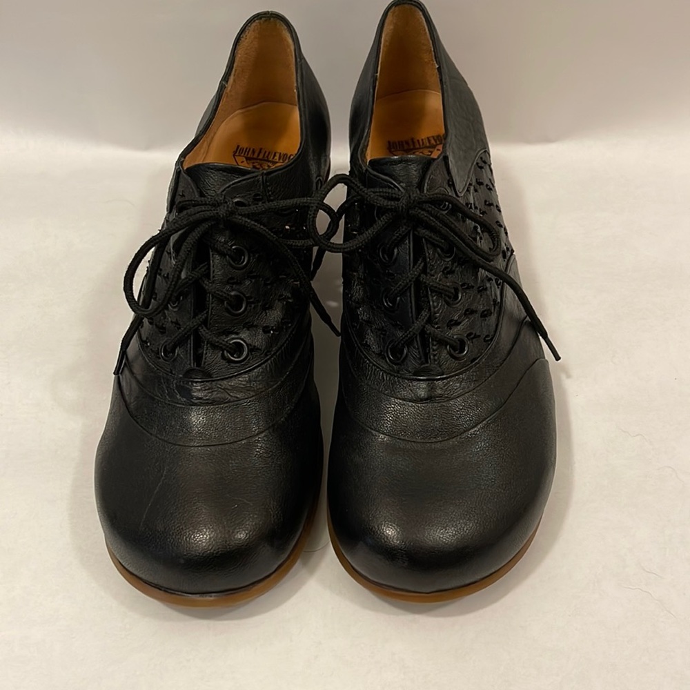 John Fluevog lace up heels